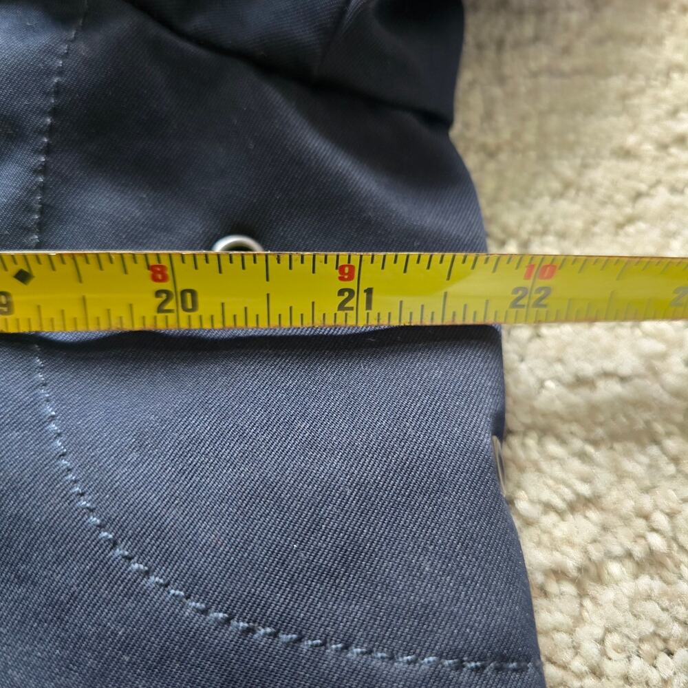 Banana Republic Utility Field Jacket Mens M Navy Blue w/Tan Corduroy Collar - Picture 10 of 11